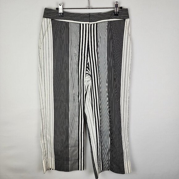 Chico's Pants - Chico's Wide Leg Cropped Striped Pants M/8